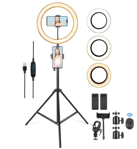 LED Ring Light With Phone Tripod Stand Kit 10