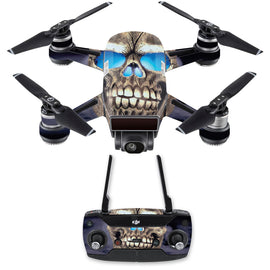 MightySkins DJSPCMB-Psycho Skull Skin Decal for DJI Spark Mini Drone Cover